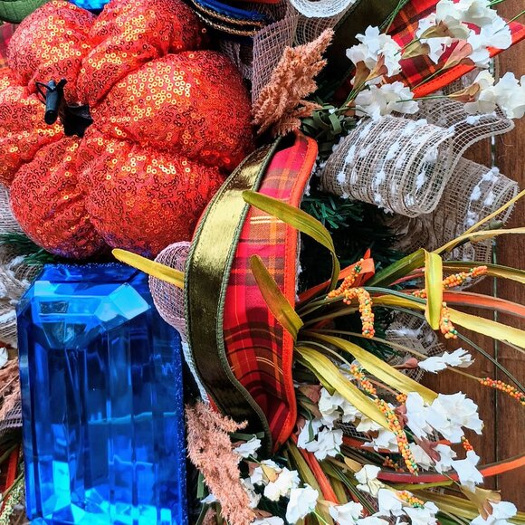 Fall Wreath, Fall Door Decor, Wreath For Fall, Fall Decoration, Autumn Wreath - Picture 2 of 10